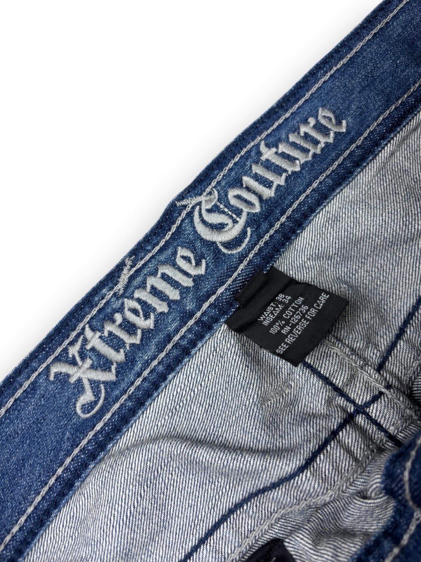 Deadstock 2000s Extreme Couture baggy jeans - 36x34