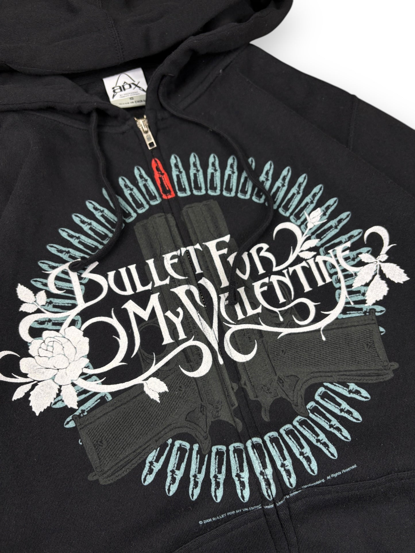 Deadstock 2000s Bullet for my Valentine licensed zipped hoodie - S