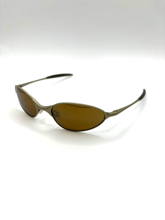 Deadstock Oakley A-wire gold iridium sunglasses
