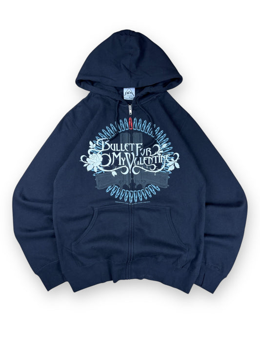 Deadstock 2000s Bullet for my Valentine licensed zipped hoodie - S