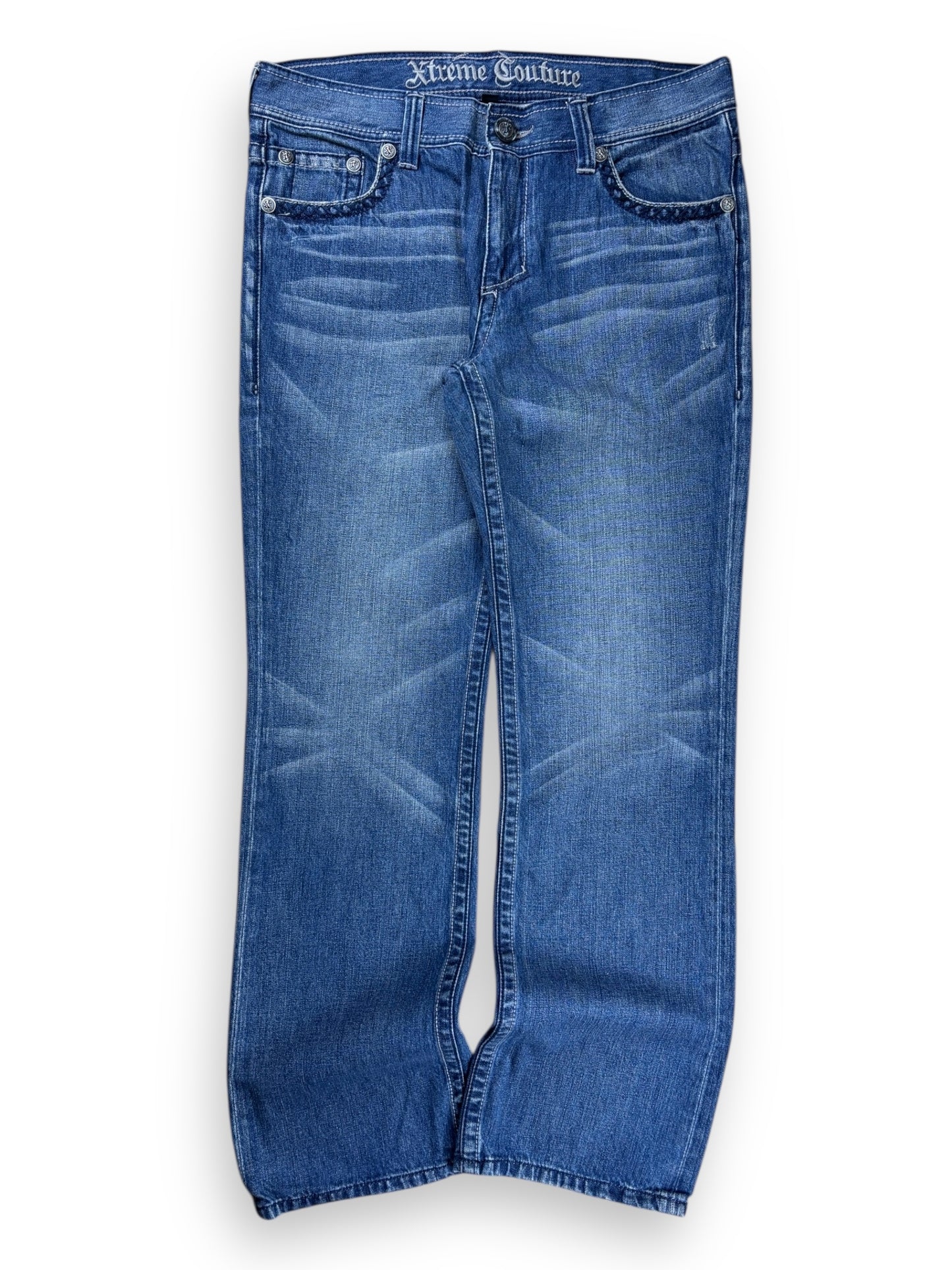 Deadstock 2000s Extreme Couture baggy jeans - 36x34
