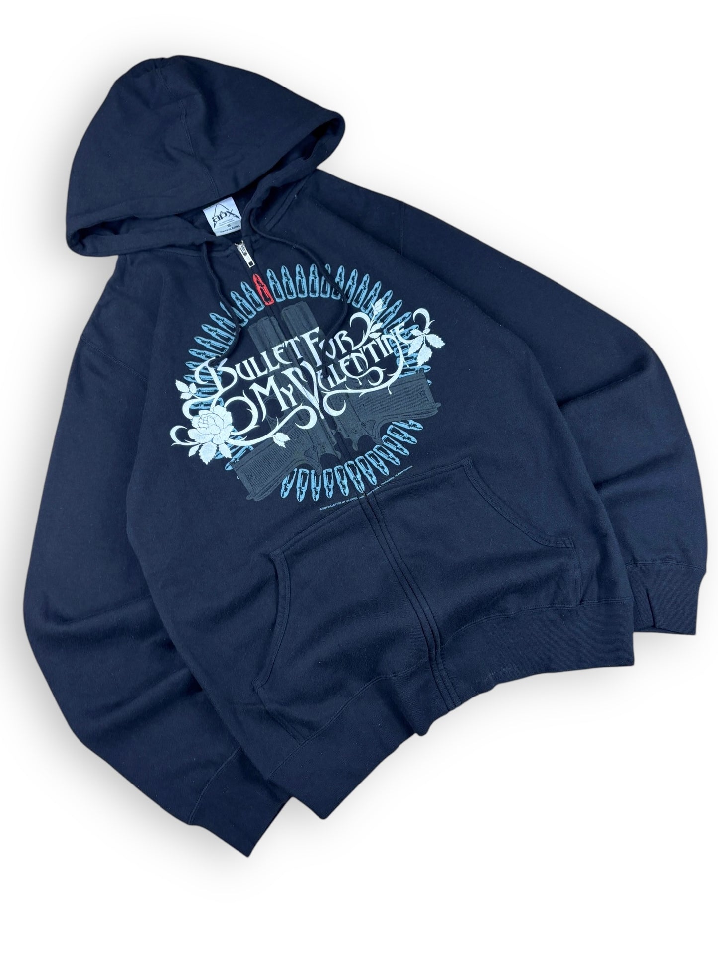 Deadstock 2000s Bullet for my Valentine licensed zipped hoodie - S