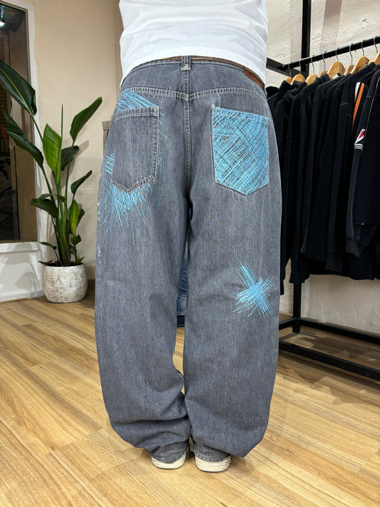 2000s Phat Farm embroidered baggy jeans 36x33