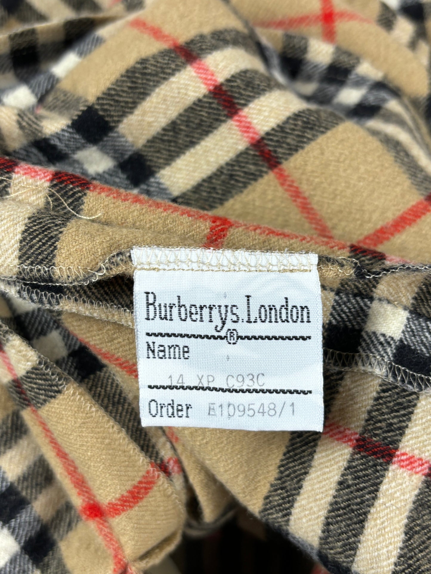 1980s Burberrys nova check wool skirt
