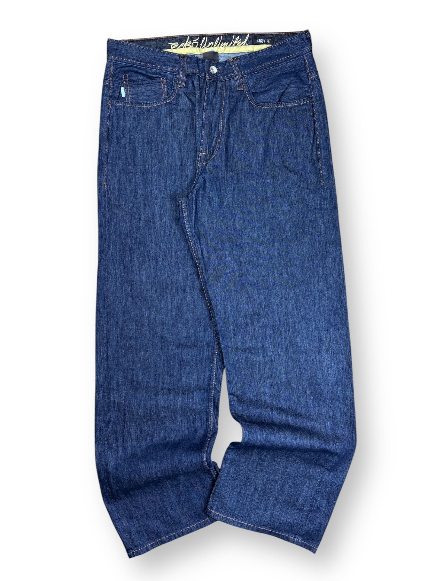 Deadstock 2000s Ecko Unltd embroidered baggy jeans - 34