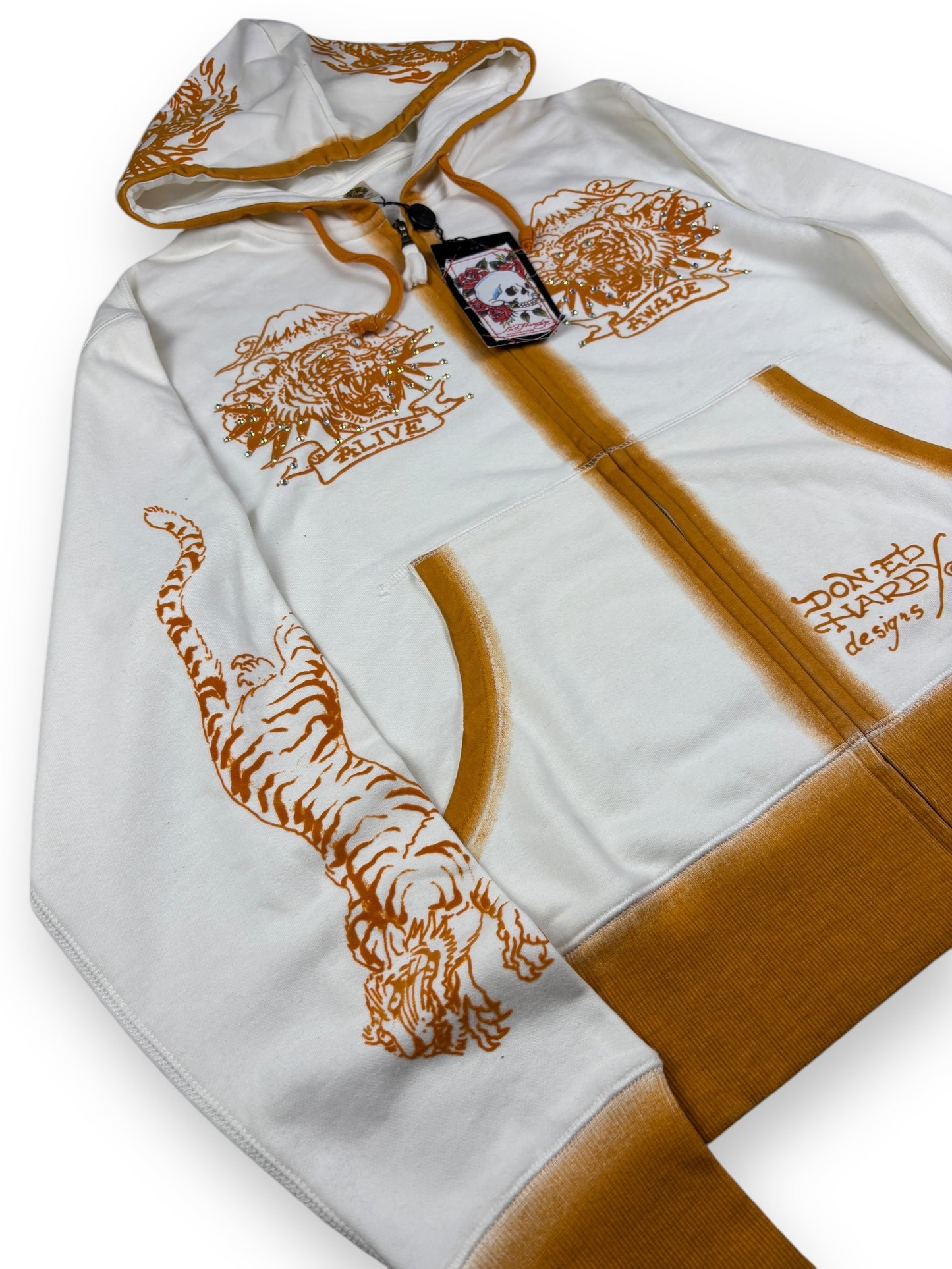 Deadstock 2000s Ed Hardy zipped hoodie - XL