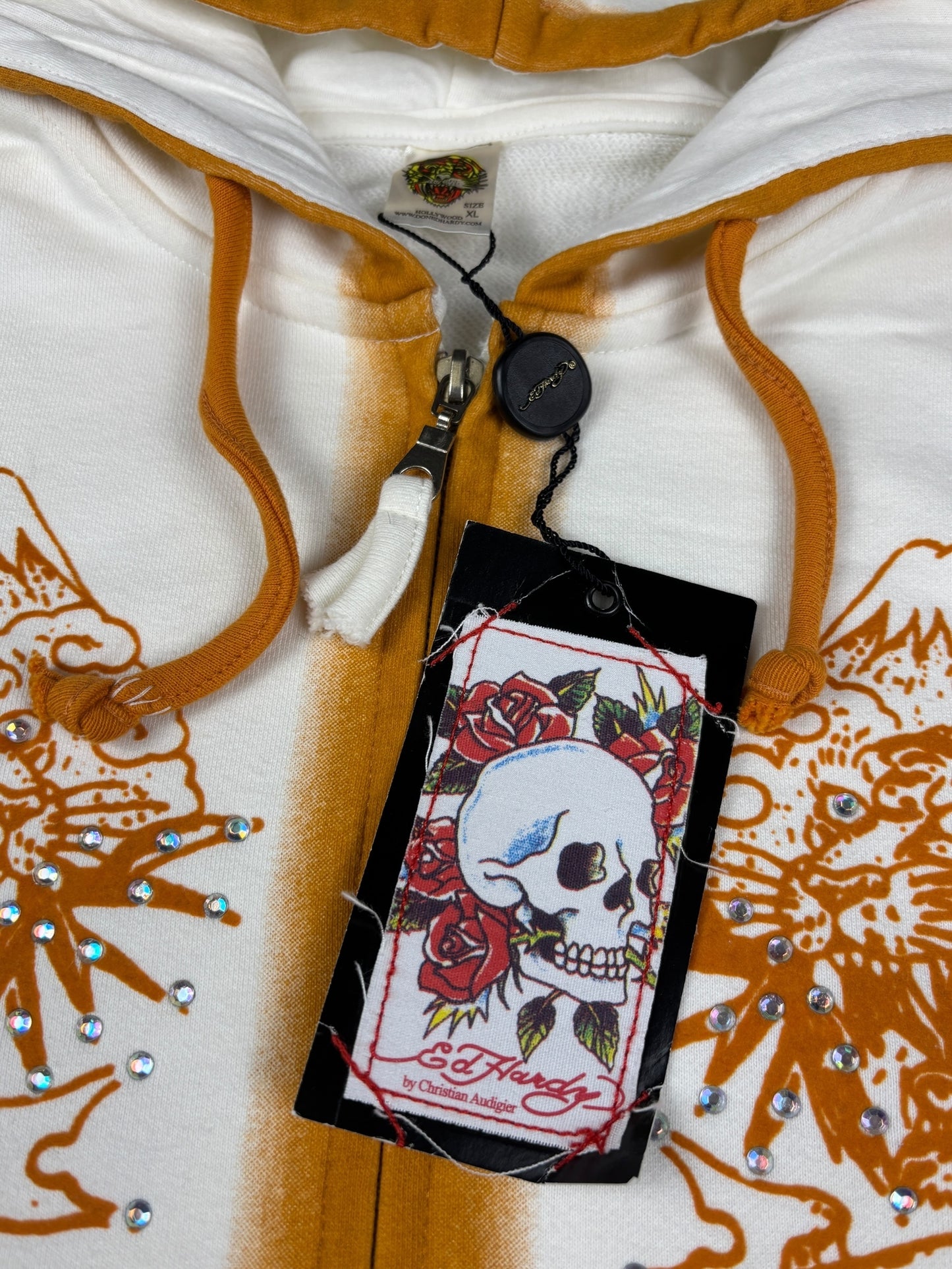 Deadstock 2000s Ed Hardy zipped hoodie - XL
