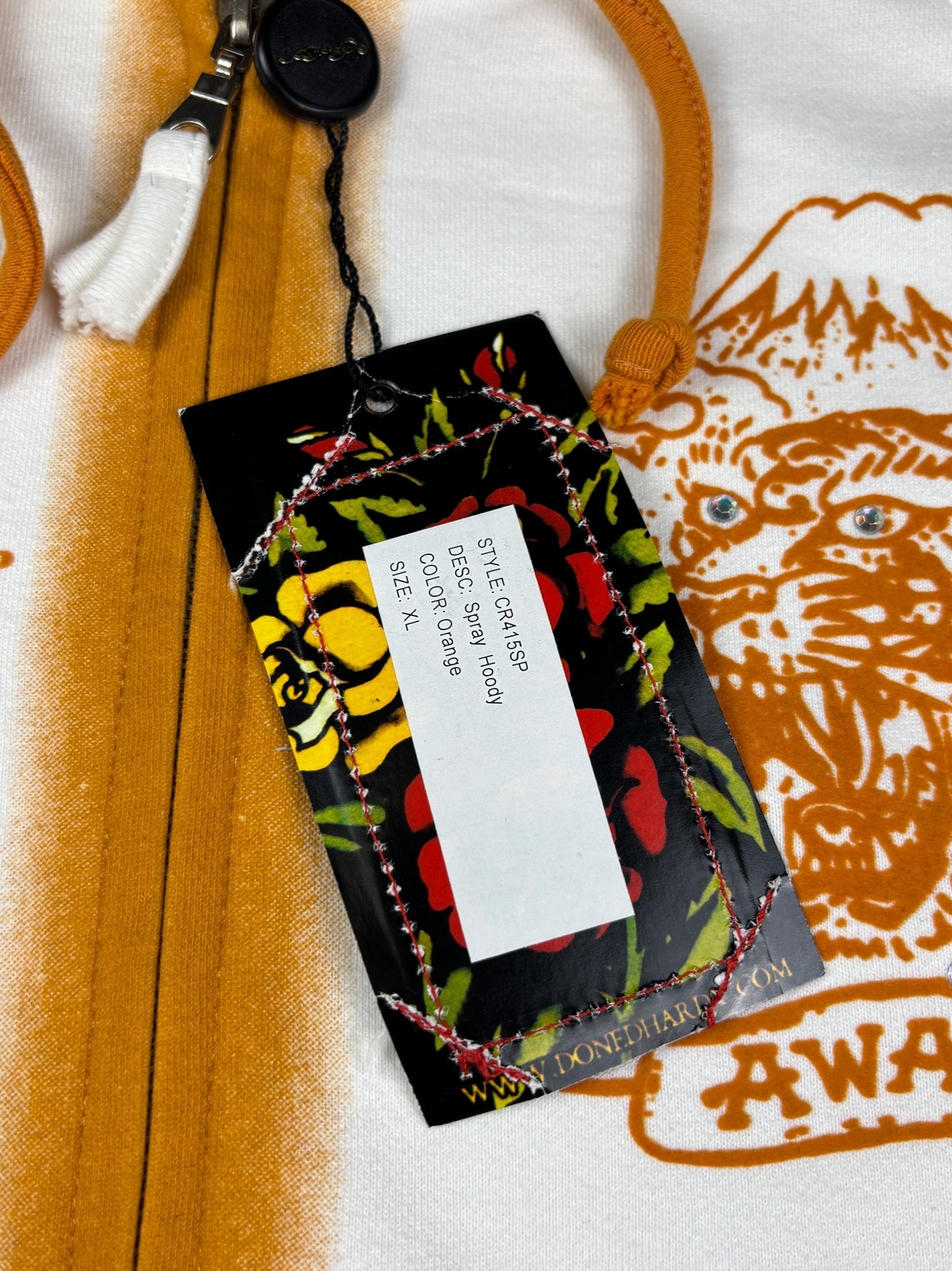 Deadstock 2000s Ed Hardy zipped hoodie - XL