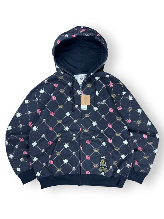 Deadstock 2000s G-unit allover print zipped hoodie - L