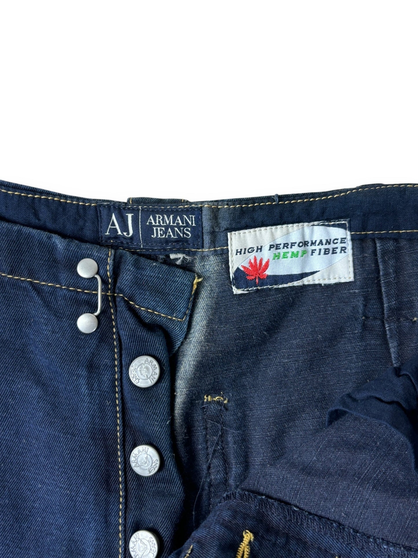 Deadstock 1990s Armani Jeans P25 Hemp fiber jeans - L