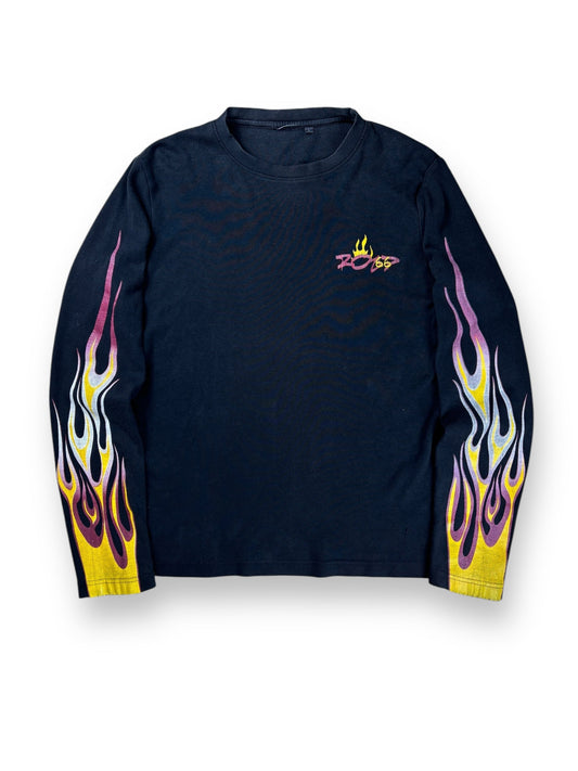 2000s Fire Longsleeve t shirt - M