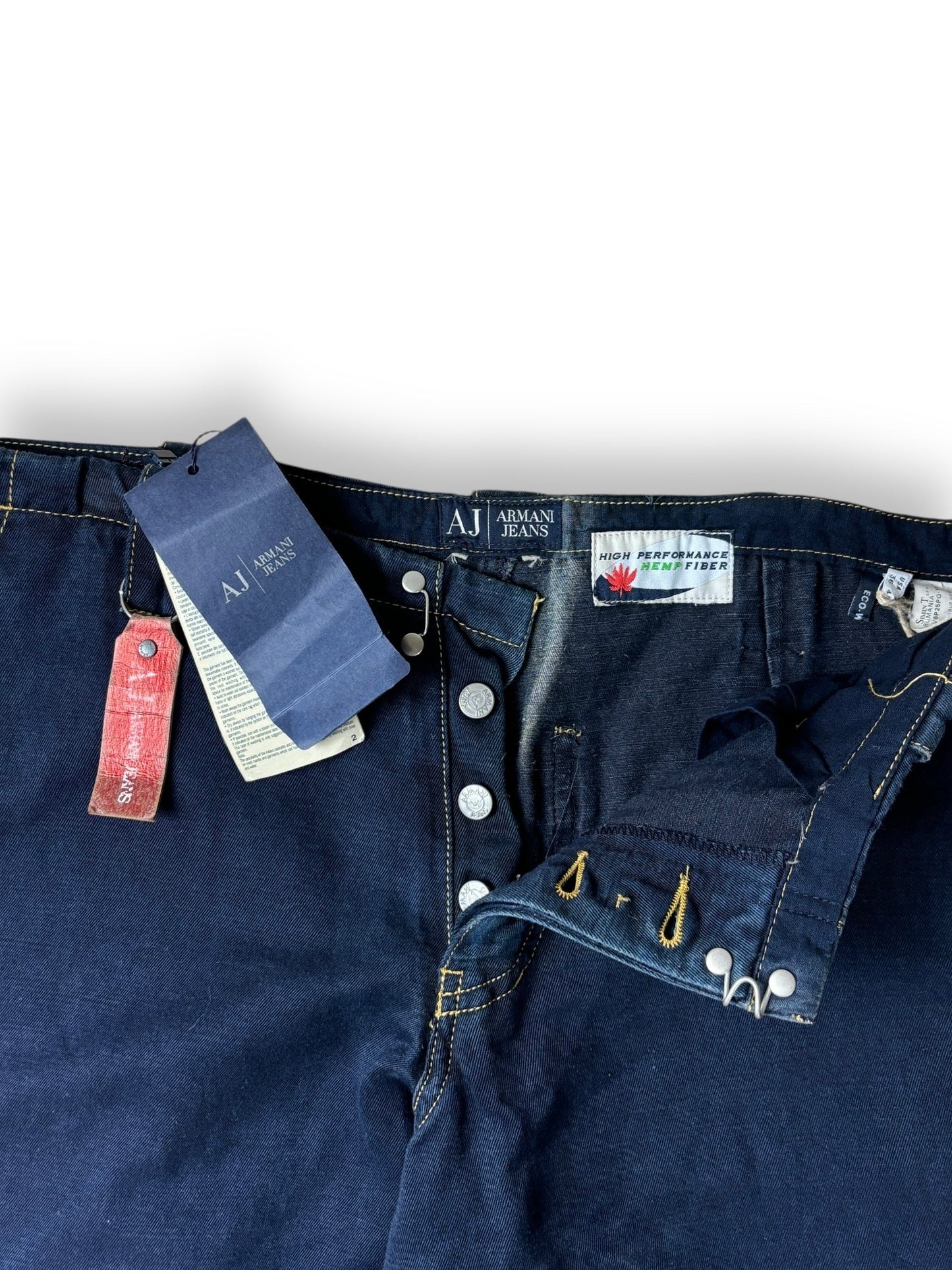 Deadstock 1990s Armani Jeans P25 Hemp fiber jeans - L