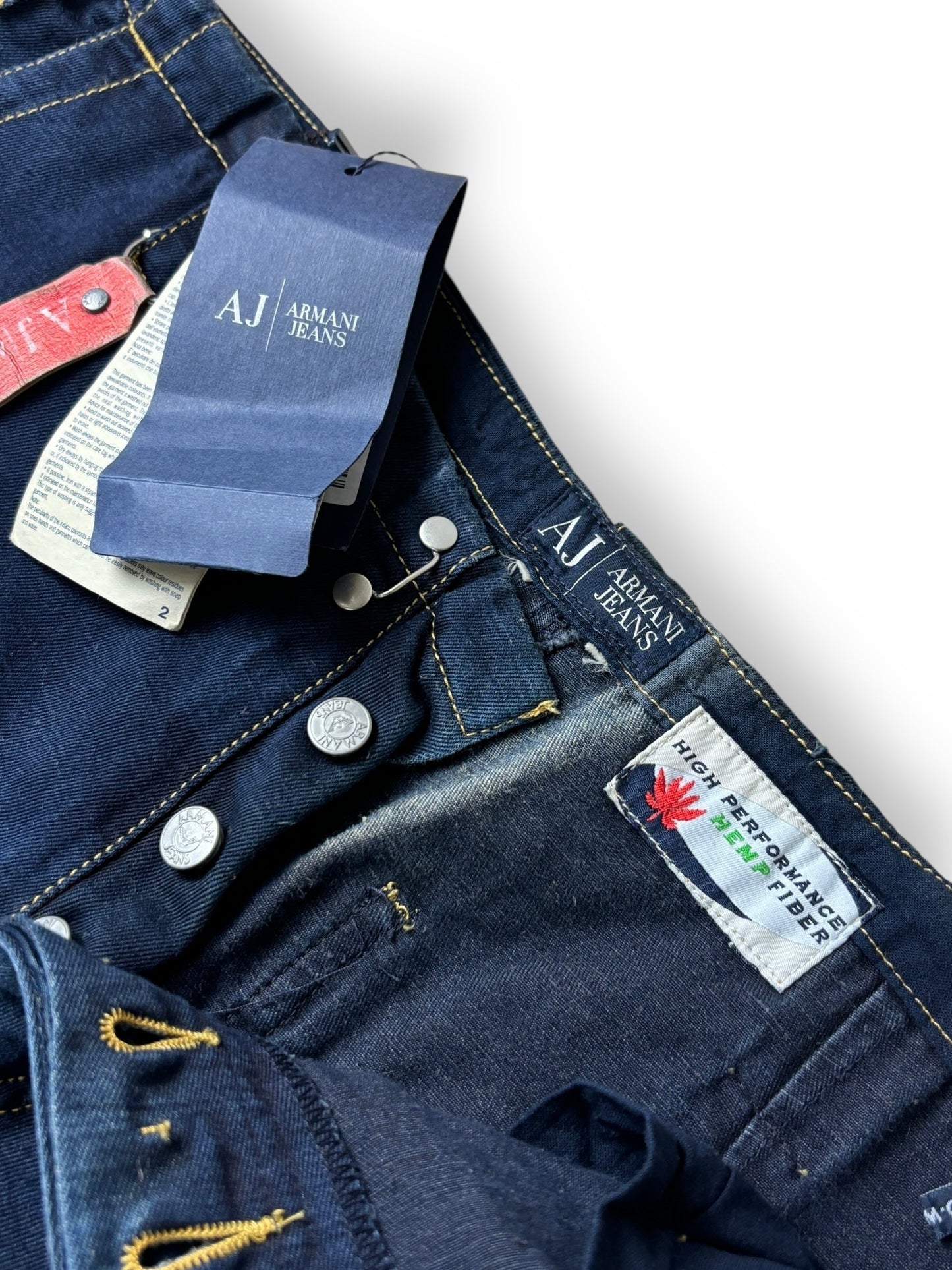 Deadstock 1990s Armani Jeans P25 Hemp fiber jeans - L