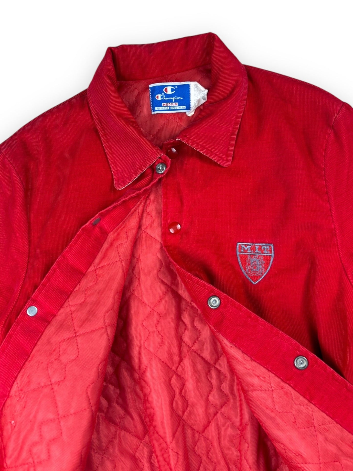1980s MIT Champion corduroy varsity jacket Made in USA - M