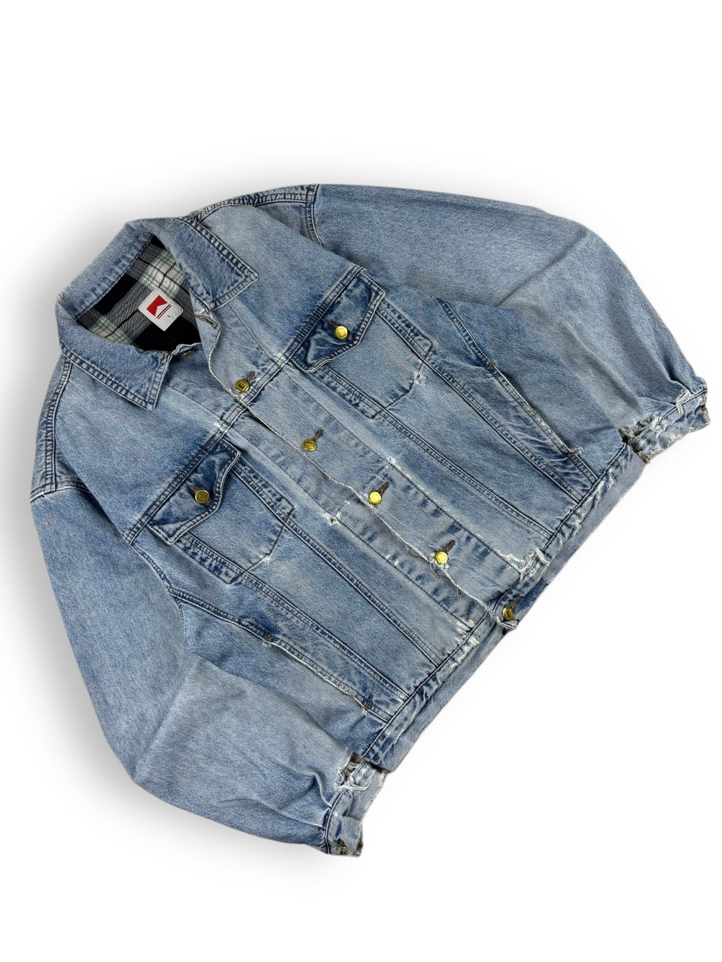 1980s Marlboro distressed denim jacket - L