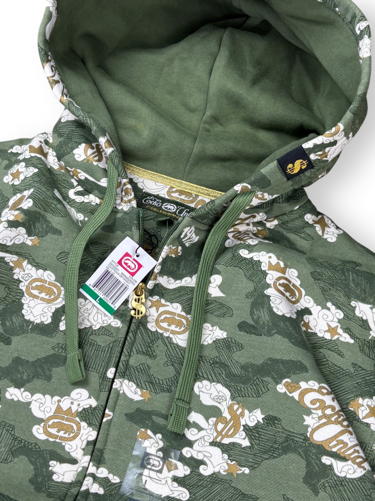 Deadstock 2000s Ecko Unltd zipped hoodie - L