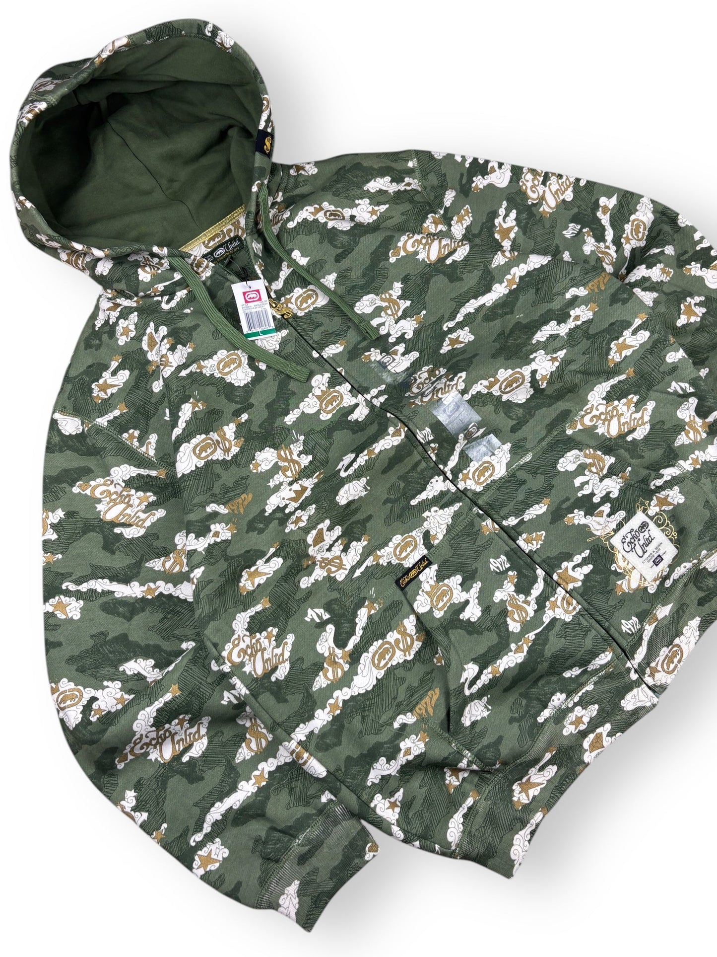Deadstock 2000s Ecko Unltd zipped hoodie - L