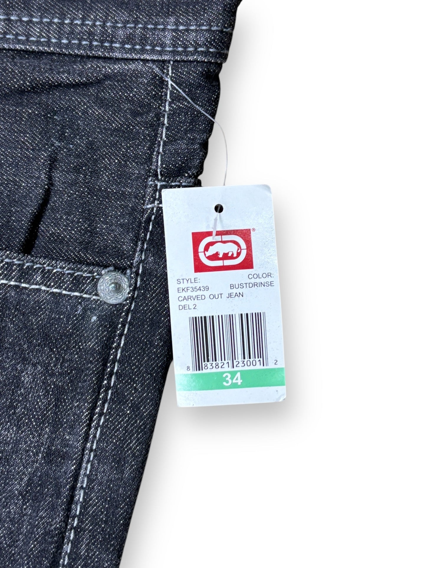Deadstock 2000s Ecko Unltd embroidered baggy jeans - 34