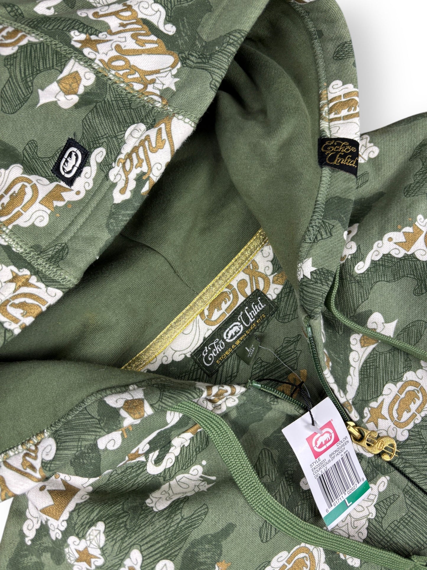 Deadstock 2000s Ecko Unltd zipped hoodie - L