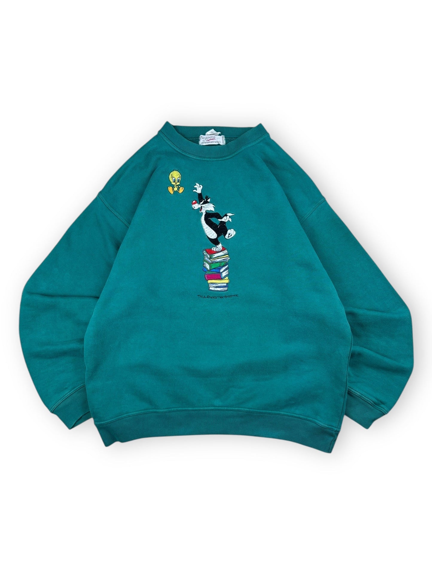1990s Looney Tunes embroidered crewneck - M
