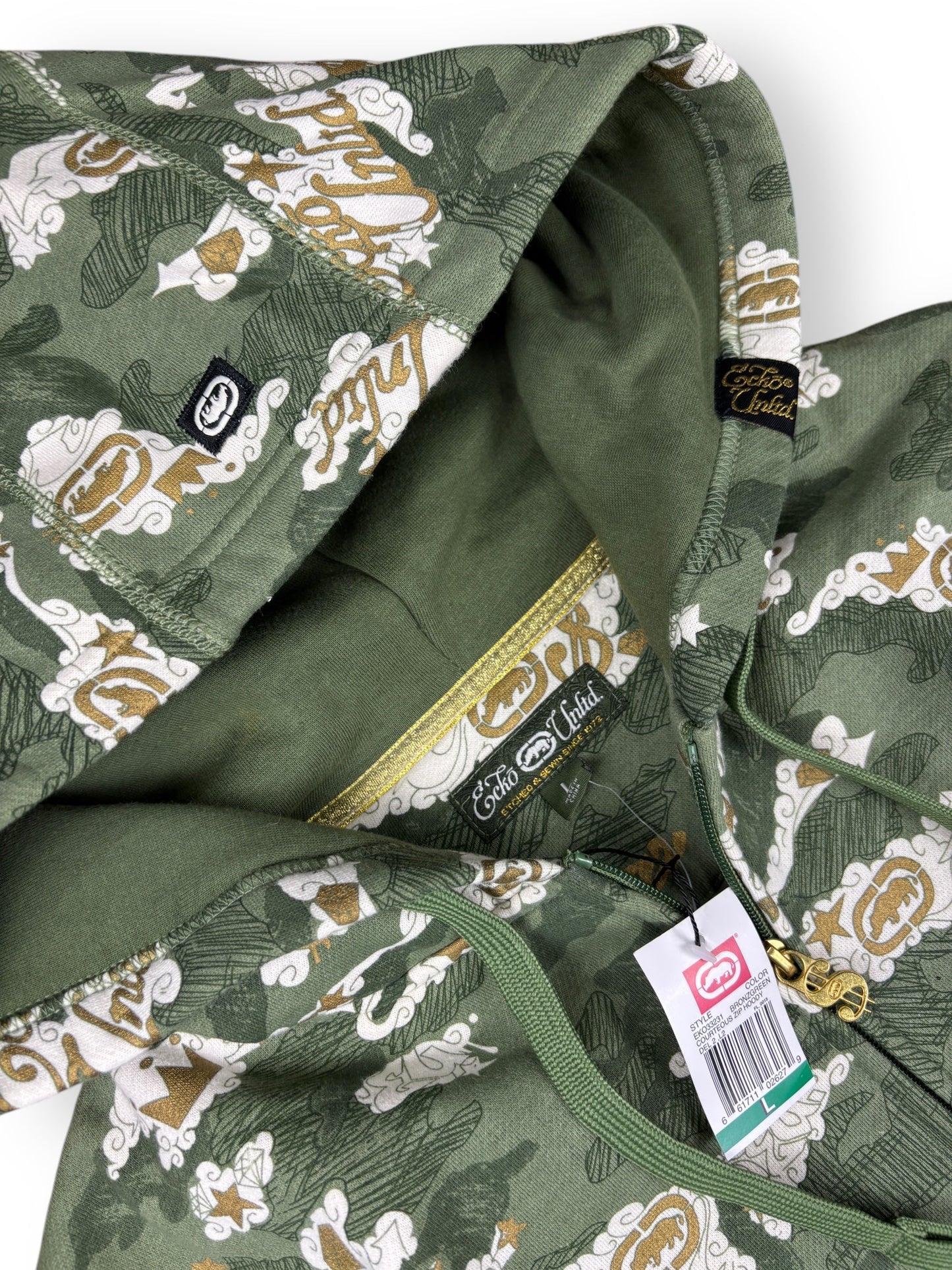 Deadstock 2000s Ecko Unltd zipped hoodie - L