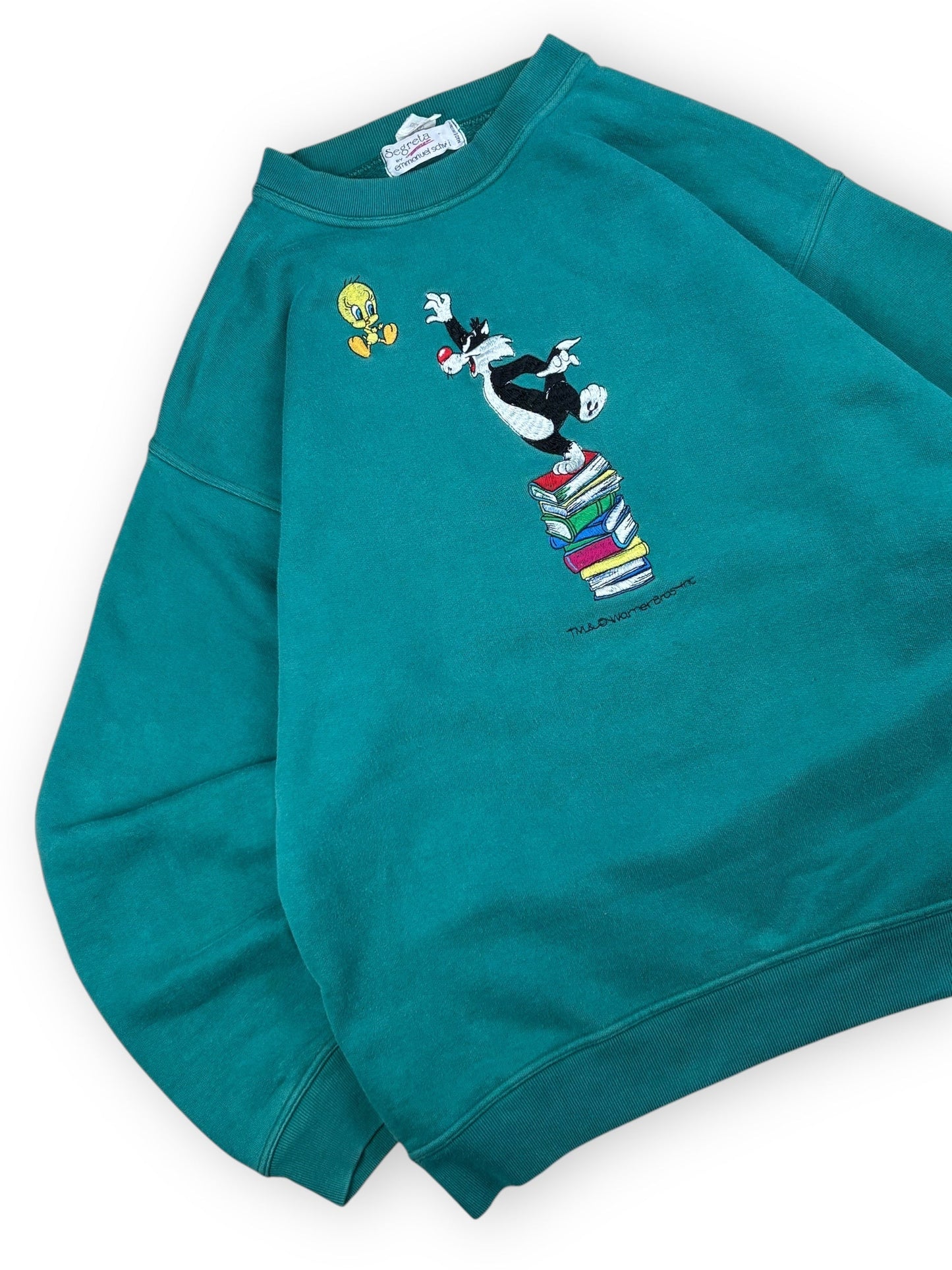 1990s Looney Tunes embroidered crewneck - M