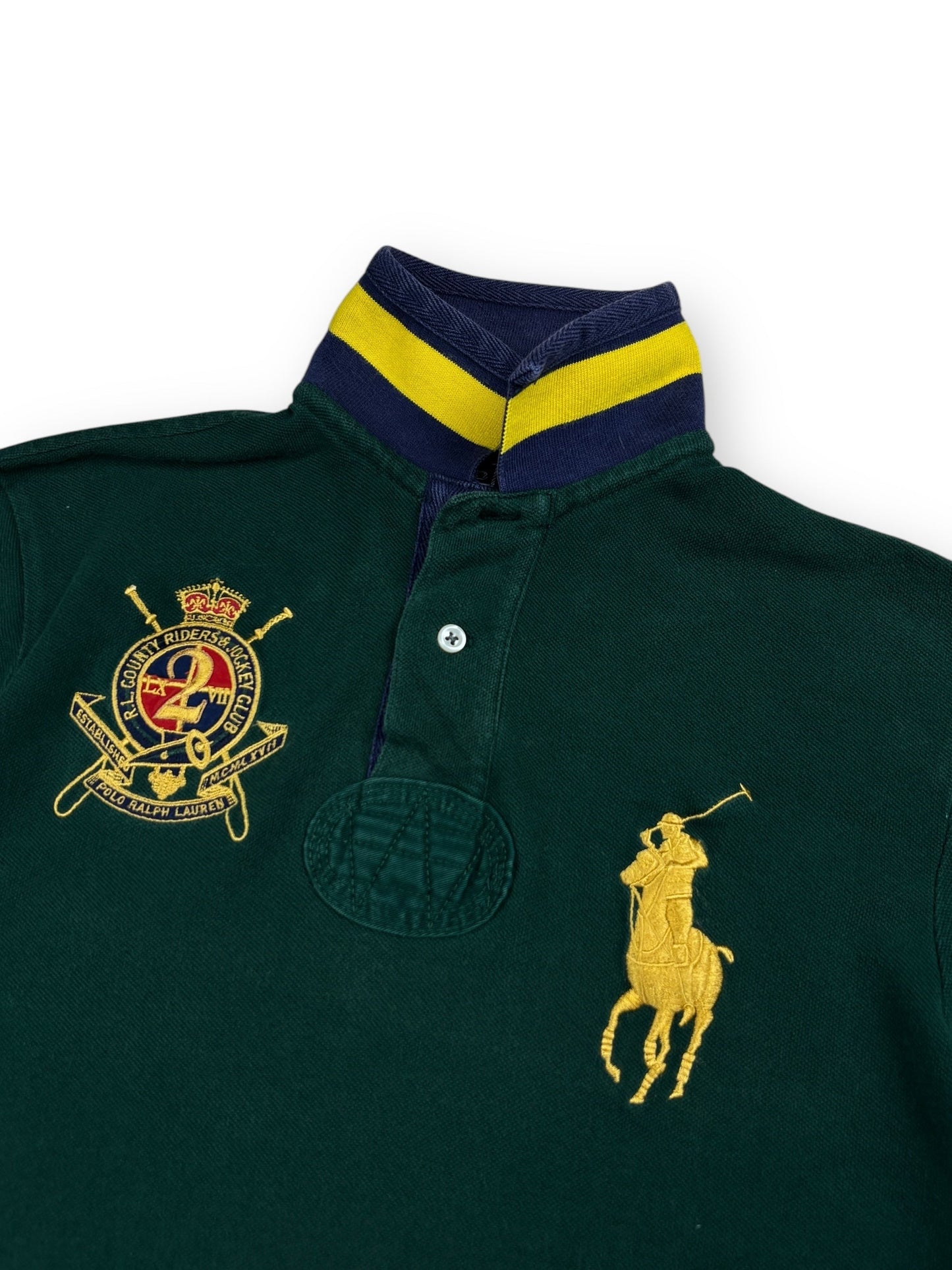 1990s Polo ralph lauren big horse longsleeve polo - S