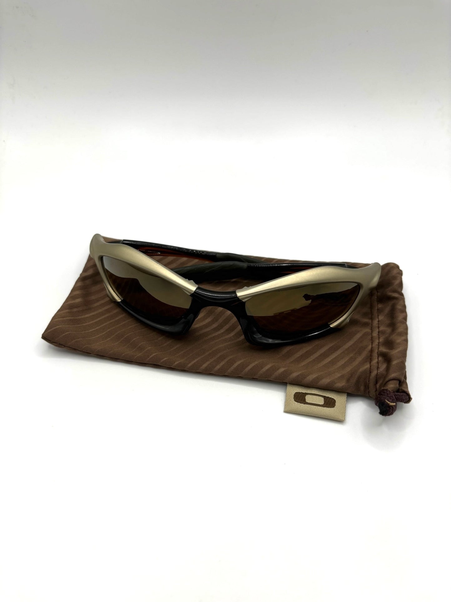 Deadstock Oakley Splice Gold Iridium/Rootbeer sunglasses