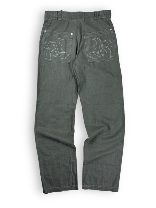 2000s Rivaldi baggy linen pants - M