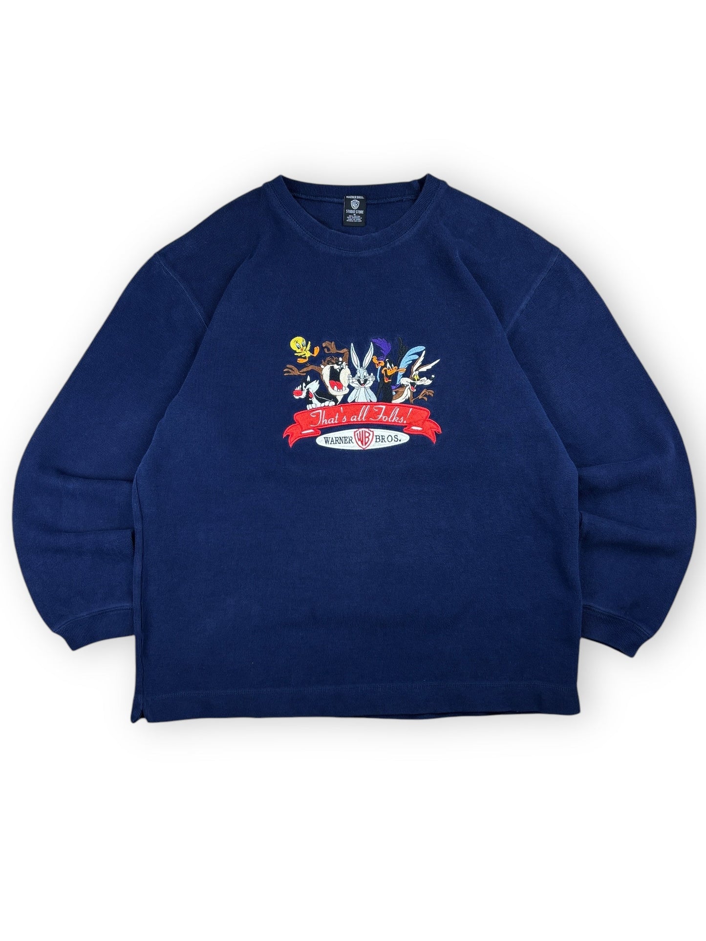 1998 Looney Tunes embroidered crewneck Made in USA - M