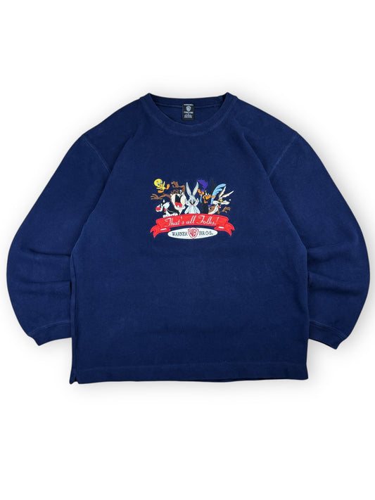 1998 Looney Tunes embroidered crewneck Made in USA - M