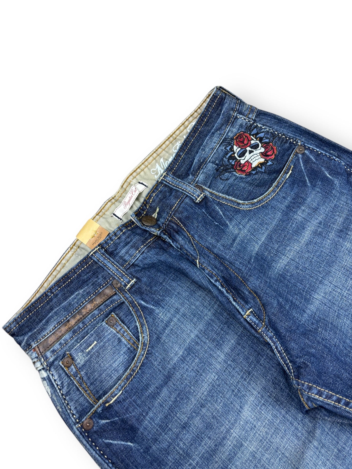 Deadstock 2000s Marck Ecko embroidered jeans - 32