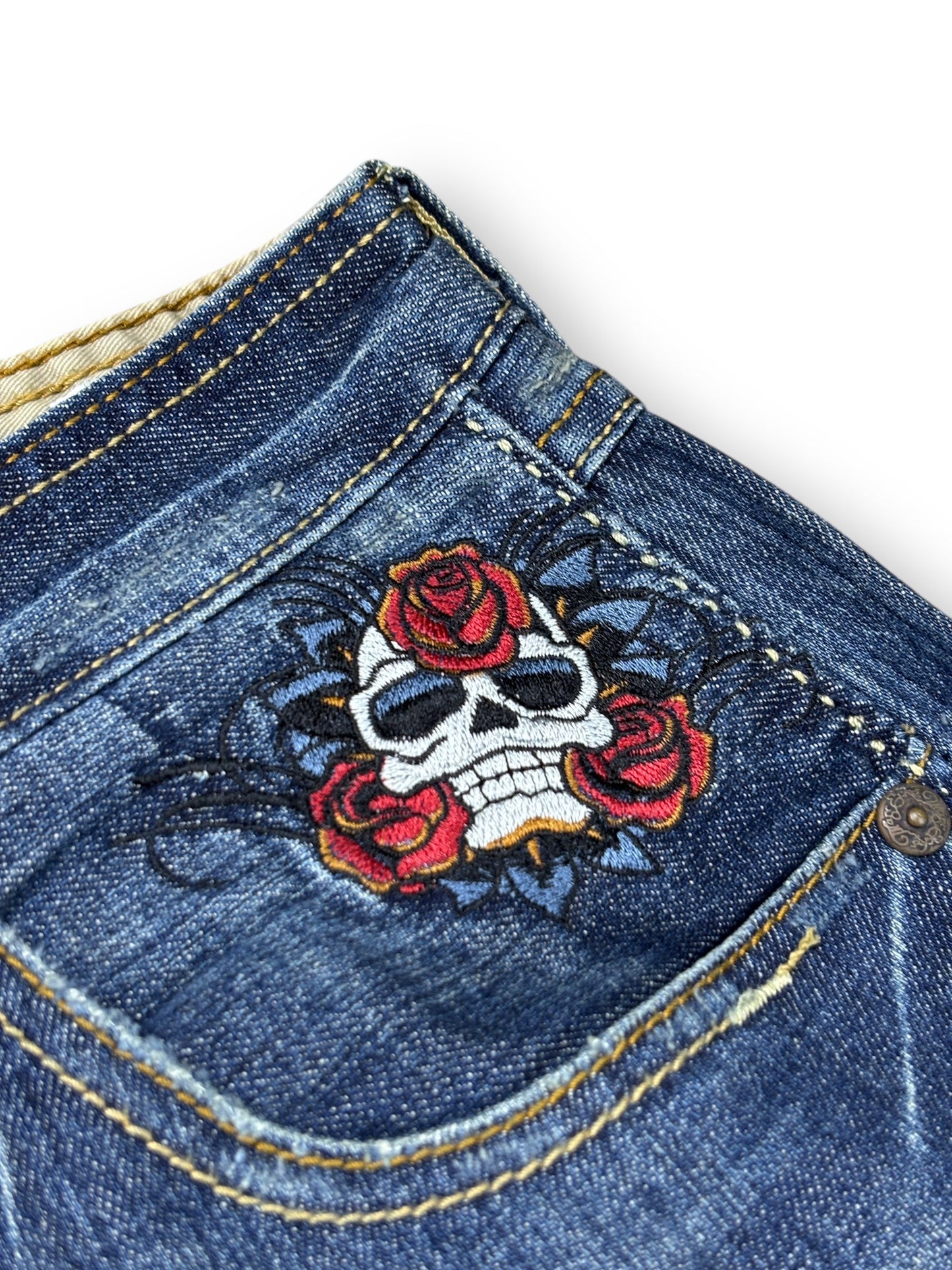 Deadstock 2000s Marck Ecko embroidered jeans - 32