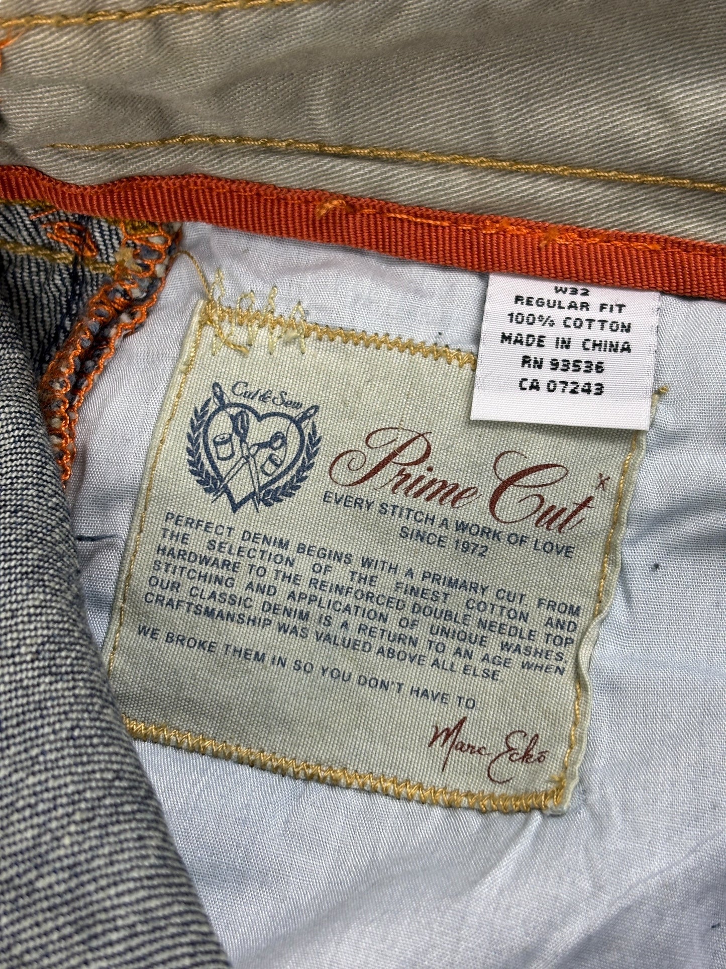 Deadstock 2000s Marck Ecko embroidered jeans - 32