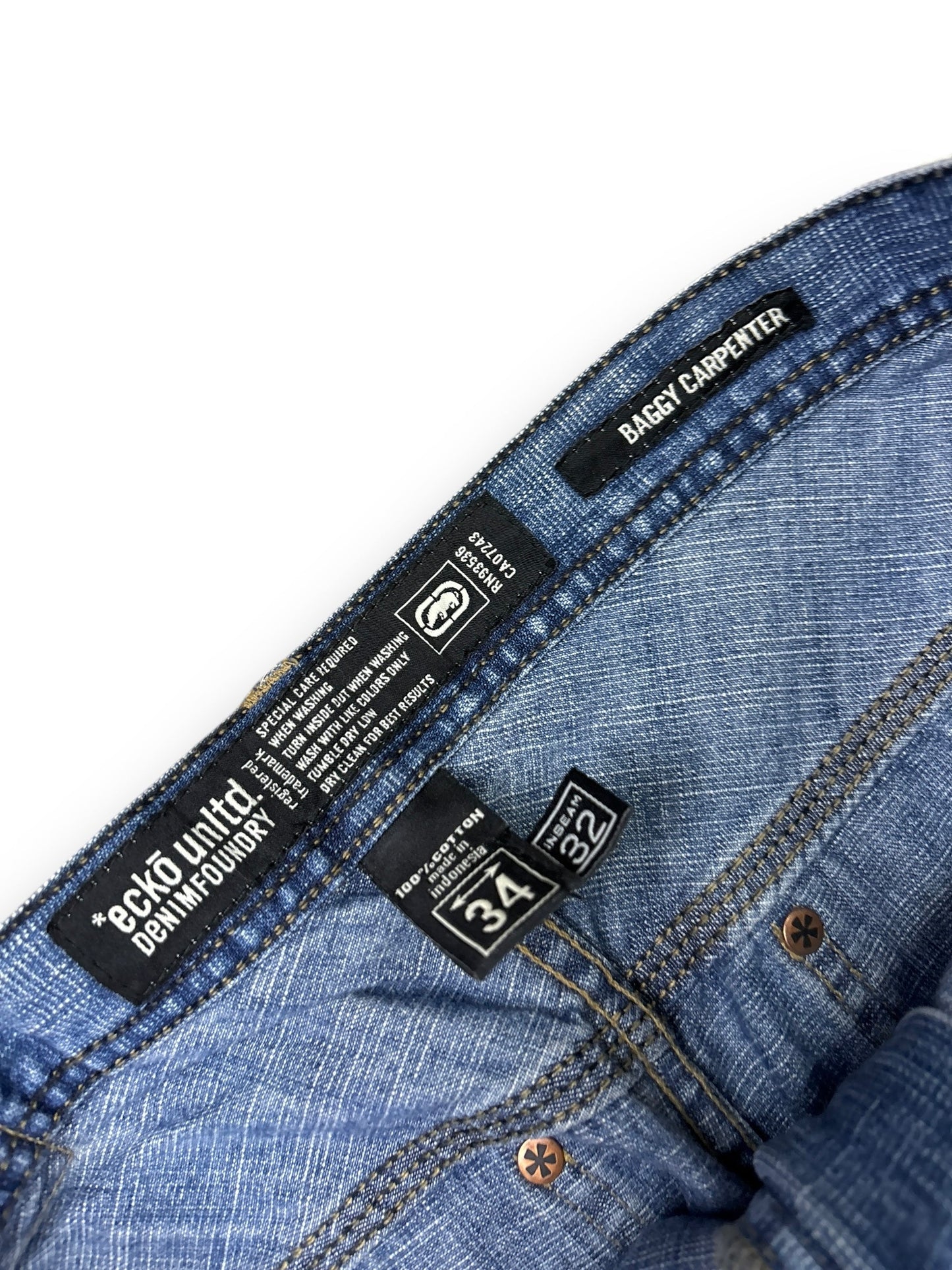 Deadstock 2000s Ecko Unltd baggy carpenter jeans - 34x32