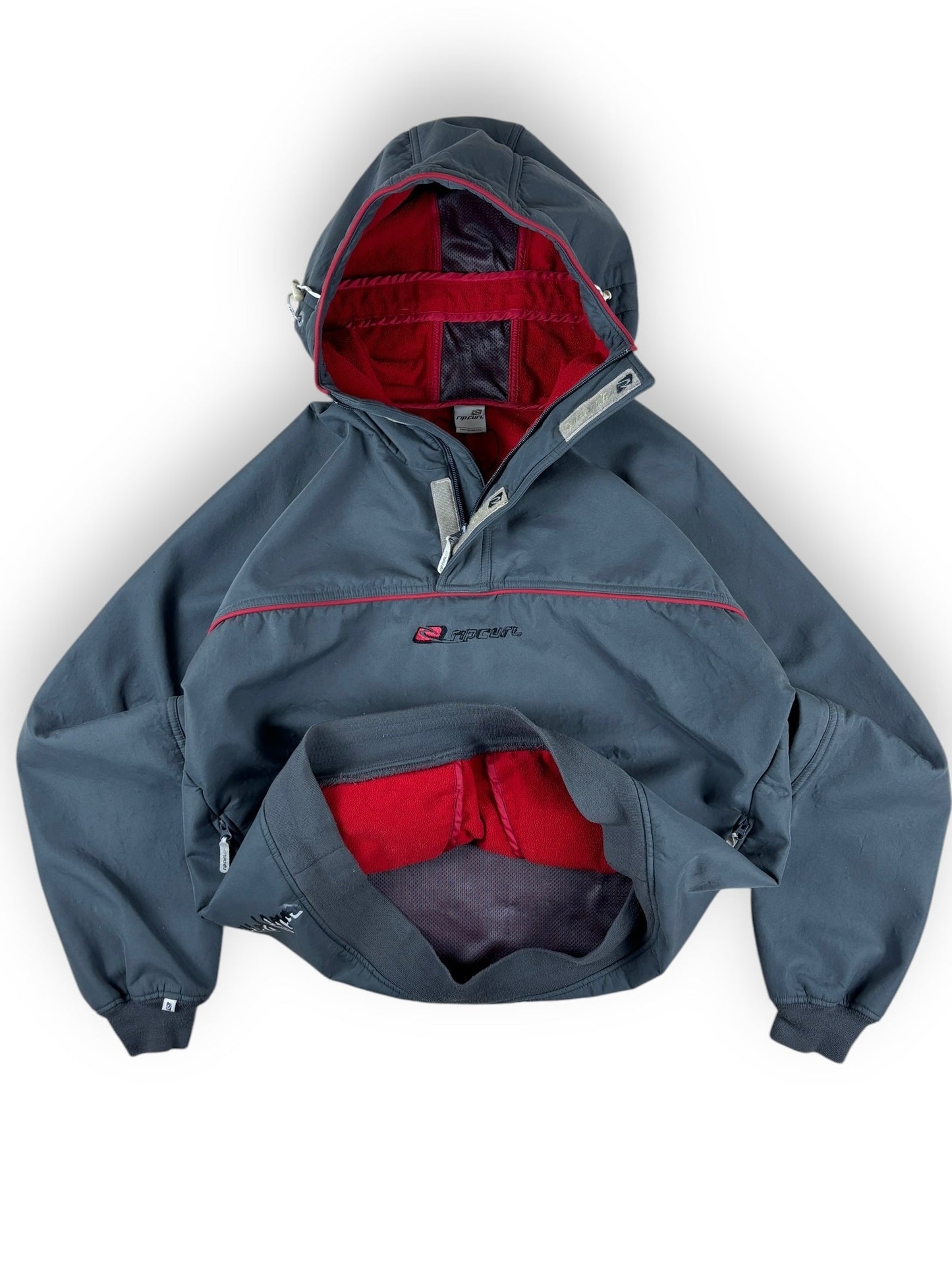 2000s Ripcurl 3/4 zip softshell jacket - M