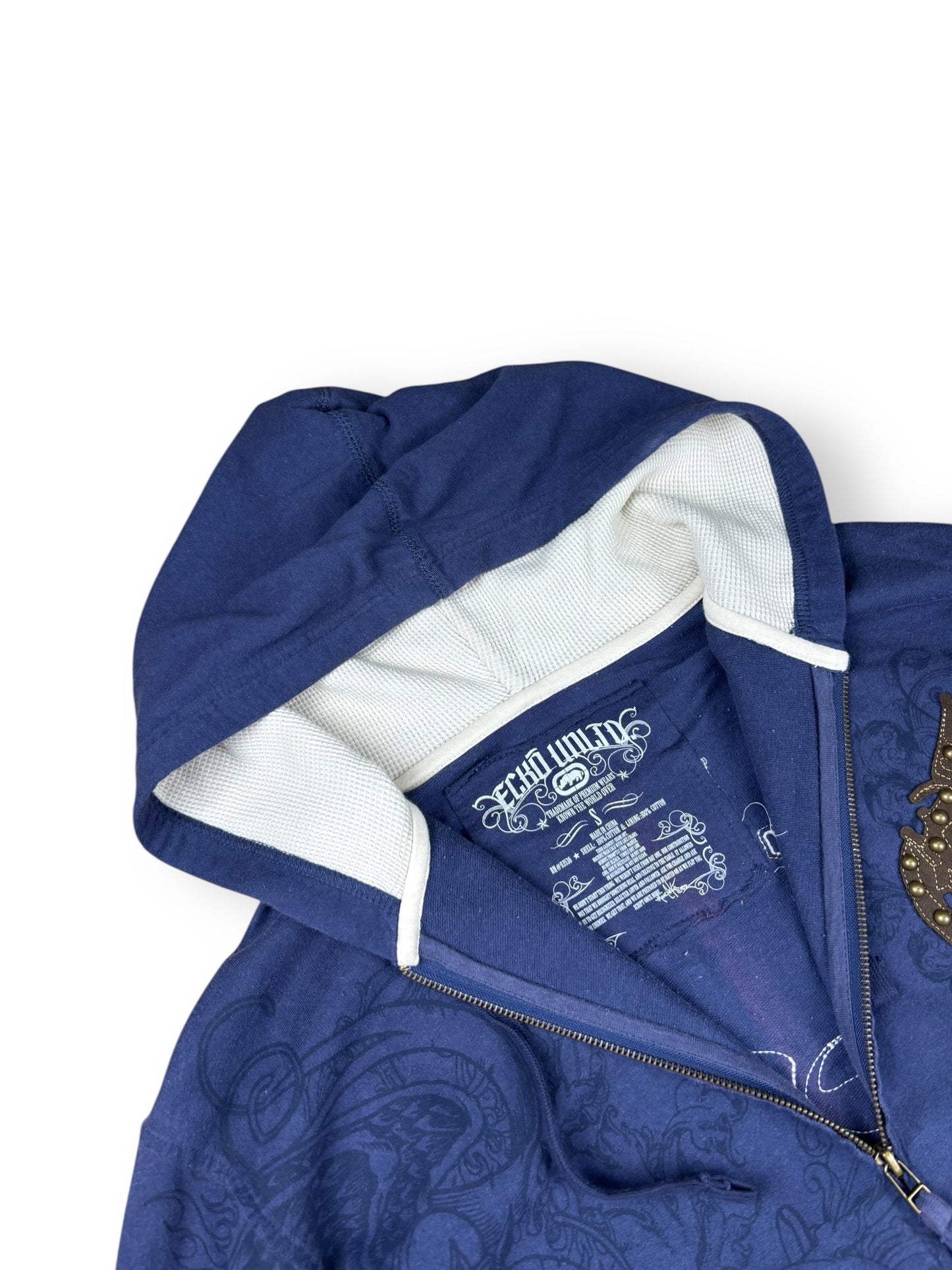 Deadstock 2000s Ecko Unltd zipped light hoodie - S