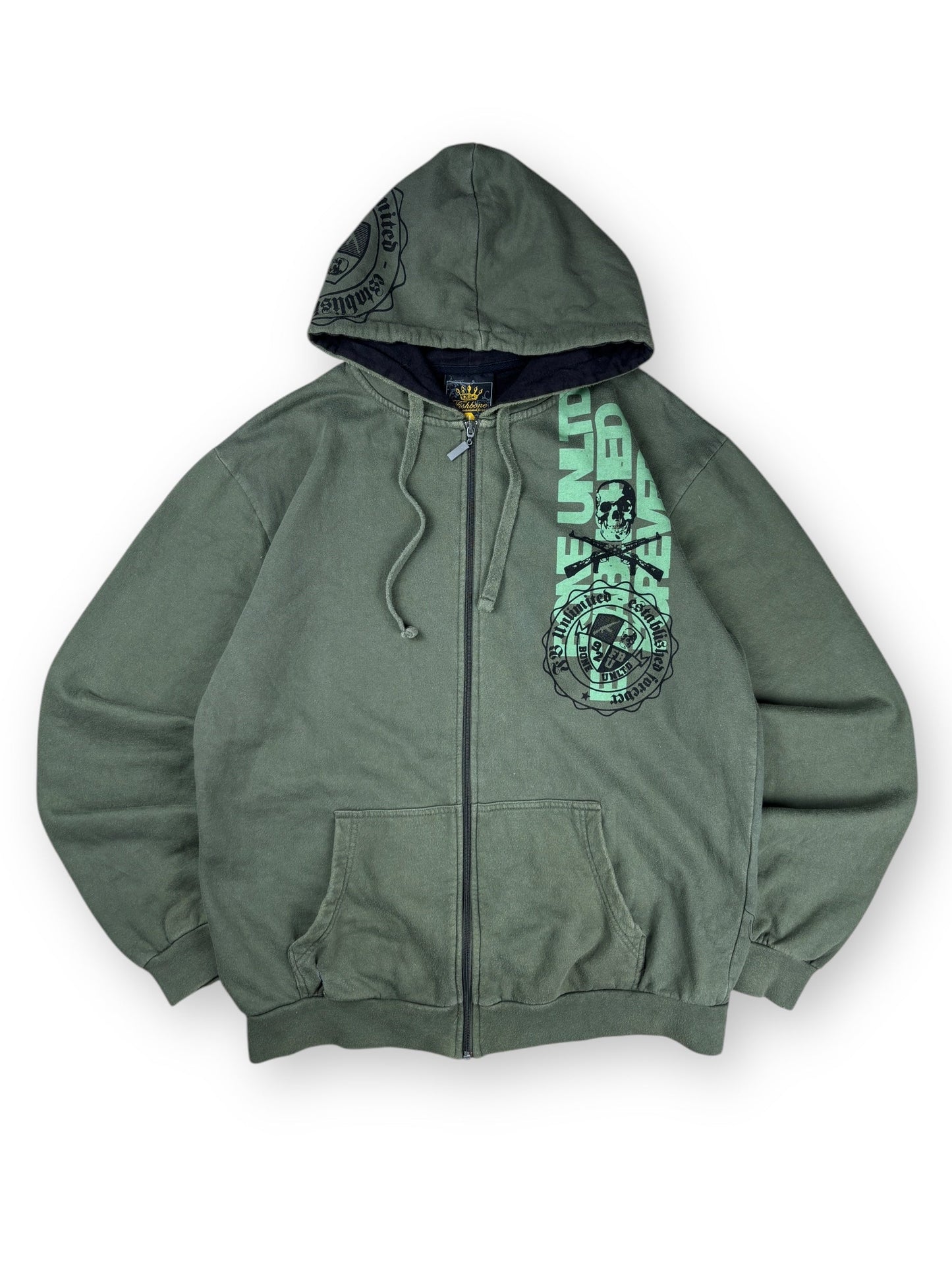 2000s Fishbone zipped hoodie - L