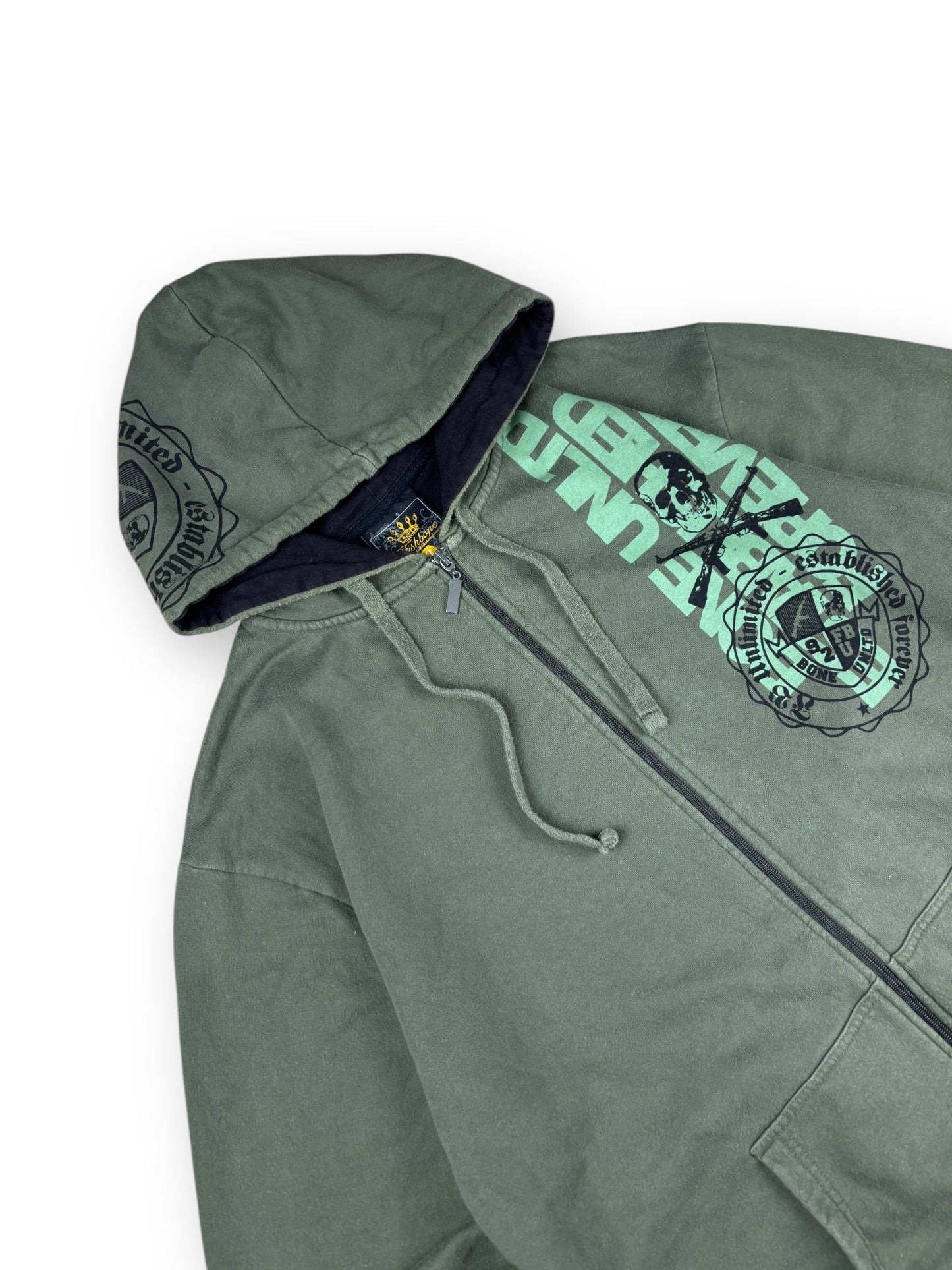 2000s Fishbone zipped hoodie - L